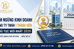 Tạm ngừng kinh doanh công ty TNHH 1 thành viên năm 2026