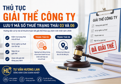 “Thủ tục giải thể công ty năm 2026: Hướng dẫn xử lý mã số thuế, Trường hợp 03 và Trường hợp 06