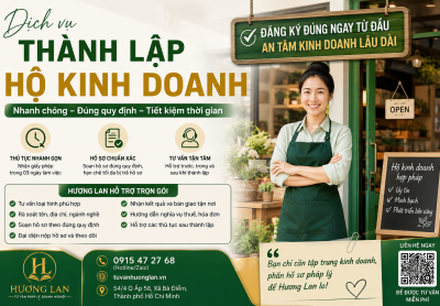 Dịch Vụ Thành Lập Hộ Kinh Doanh Tại TP.HCM Năm 2026 – Đăng Ký Đúng Ngay Từ Đầu